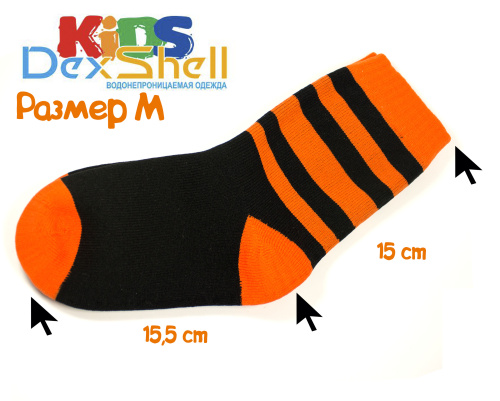 Водонепроницаемые детские носки DexShell Waterproof Children Socks, оранжевые фото 10